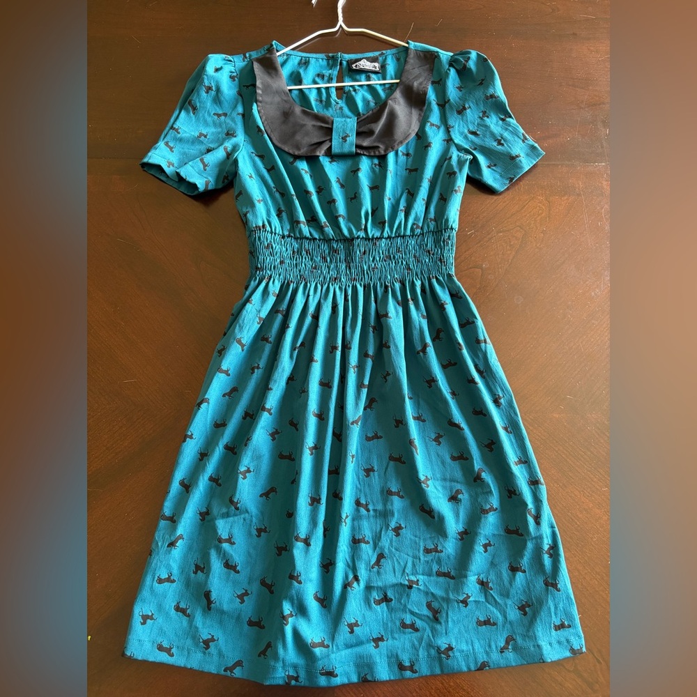 Angie Blue Ruffled Puff Sleeve Sundress